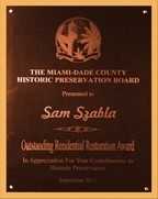Miami-Dade County Oustanding Residential Restoration Award
